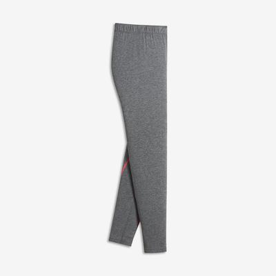 Nike Girls Leg-A-See Leggings - Carbon Heather/Sea Coral - main image