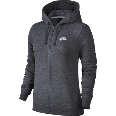Nike Womens Sportswear Hoodie - Charcoal Heather/White