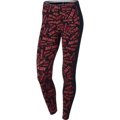 Nike Womens Sportswear Leggings - Light Fusion Red/Black - main image