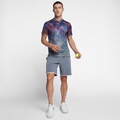 Nike Mens Dry Advantage Tennis Polo - Armory Blue/Pure Platinum