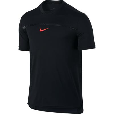 Nike Mens AeroReact Rafa Challenger Top - Black/Hot Punch