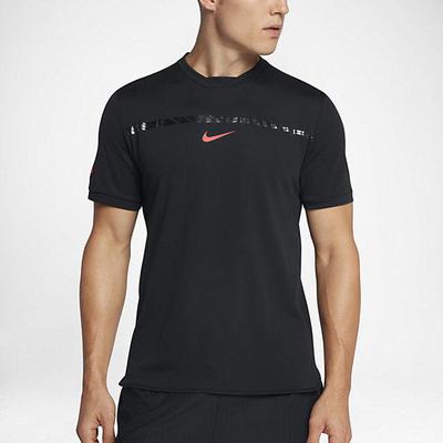 Nike Mens AeroReact Rafa Challenger Top - Black/Hot Punch - main image