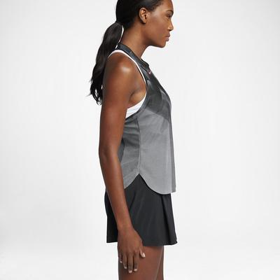 Nike Womens Dry Slam Tank Top - Metallic Platinum/Hot Punch - main image
