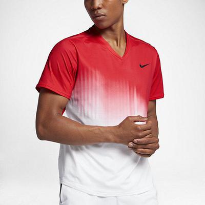 Nike Mens Roger Federer Top - White/Action Red - main image