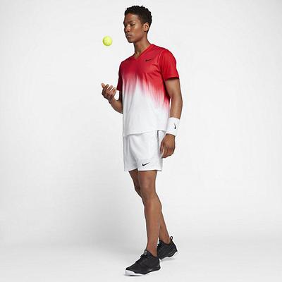 Nike Mens Roger Federer Top - White/Action Red - main image