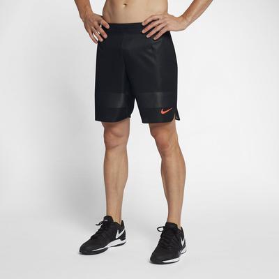 Nike Mens Court Tennis Shorts - Black/Hot Punch - main image