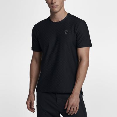 Nike Mens NikeCourt Tennis Top - Black/White - main image