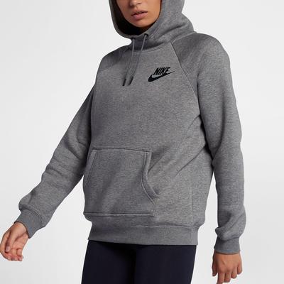 Nike Womens Sportswear Rally Hoodie - Carbon Heather/Cool Grey/Black - main image