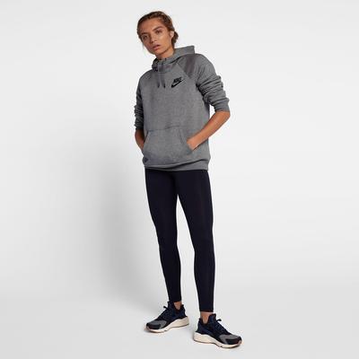 Nike Womens Sportswear Rally Hoodie - Carbon Heather/Cool Grey/Black - main image