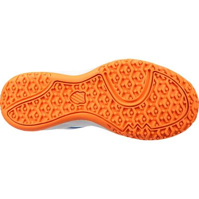 K-Swiss Kids Smash Omni Tennis Shoes [Sizes: J3-5.5] - Bright Blue/White/Neon Orange - main image