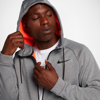Nike Mens Therma Sphere Training Jacket - Carbon Heather/Hyper Crimson - main image