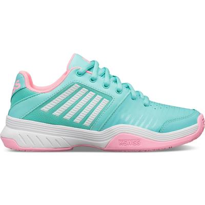 K-Swiss Older Kids Court Express Omni Tennis Shoes - Aruba Blue/Soft Neon Pink - main image