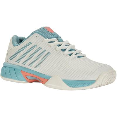 K-Swiss Kids Hypercourt Express 2 HB Tennis Shoes - White/Nile Blue - main image