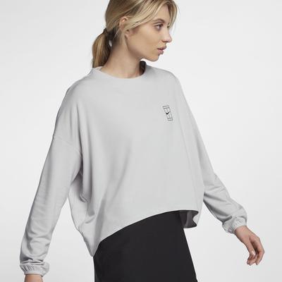 Nike Womens Dri-FIT Long Sleeve Tennis Top - Vast Grey - main image