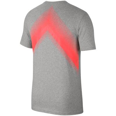 Nike Mens Rafa T-Shirt - Dark Grey Heather/Hot Punch - main image