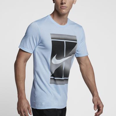 Nike Mens Court Dry Tennis Tee - Hydrogen Blue/Black - main image