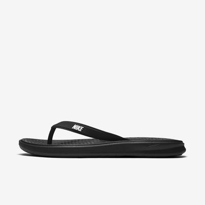 Nike Solay Thong Flip Flops Black White 10 Black