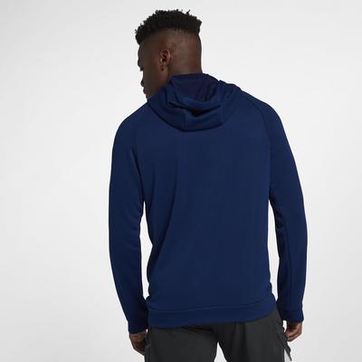 Nike Mens Dry Training Hoodie - Blue Void/Black