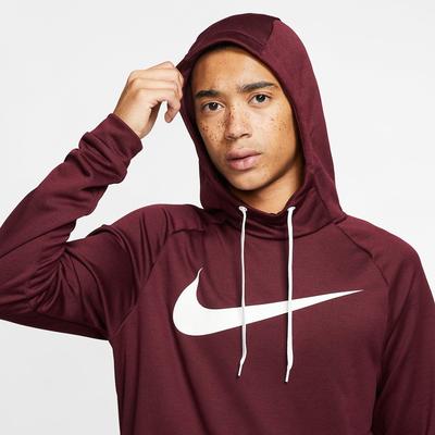 Nike Mens Dry Training Hoodie - Night Maroon - Tennisnuts.com