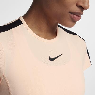 Nike Womens Zonal Cooling Tennis Top - Crimson Tint/Black - main image