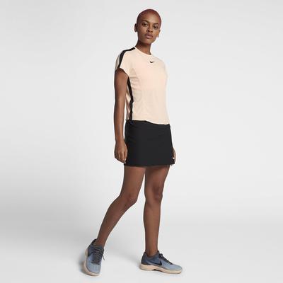 Nike Womens Zonal Cooling Tennis Top - Crimson Tint/Black - main image