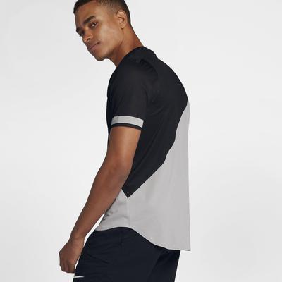 Nike Mens Zonal Cooling Challenger Tennis Top - Black/Grey - Tennisnuts.com