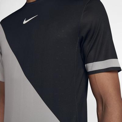 Nike Mens Zonal Cooling Challenger Tennis Top - Black/Grey - main image