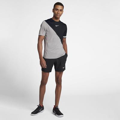 Nike Mens Zonal Cooling Challenger Tennis Top - Black/Grey - main image