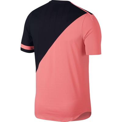 Nike Mens Zonal Cooling Challenger Tennis Top - Lava Glow/Black - main image