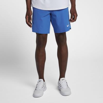 Nike Mens Flex Ace 9 Inch Tennis Shorts - Signal Blue/White