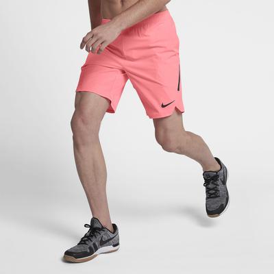 Nike Mens Flex Ace 9 Inch Shorts - Lava Glow/Black - main image