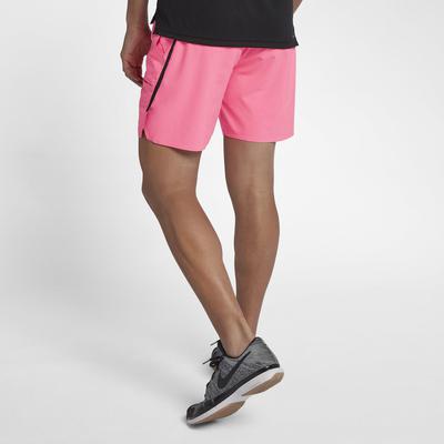 Nike Mens Court Flex Ace 7 Inch Shorts - Sunset Pulse/Black