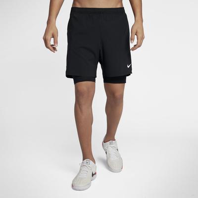 Nike Mens Flex Ace 7 Inch 2-in-1 Tennis Shorts - Black - main image