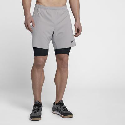 Nike Mens Flex Ace 7 Inch 2-in-1 Tennis Shorts - Grey/Black - main image