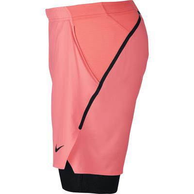 Nike Mens Flex Ace 7 Inch 2-in-1 Tennis Shorts - Lava Glow/Black - main image