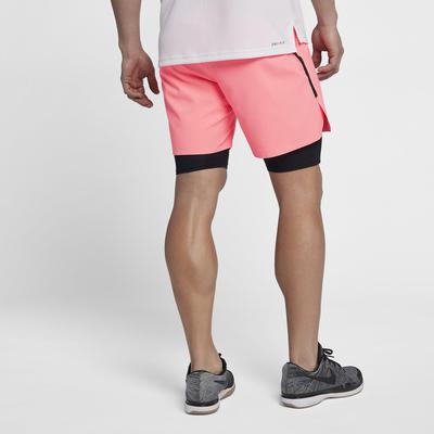 Nike Mens Flex Ace 7 Inch 2-in-1 Tennis Shorts - Lava Glow/Black - main image