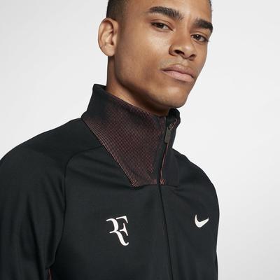 Nike Mens RF Tennis Jacket - Black/Lava Glow - main image