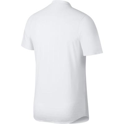 Nike Mens Zonal Cooling RF Advantage Top - White/Lava Glow - main image