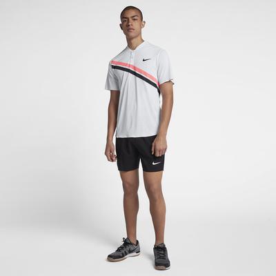 Nike Mens Zonal Cooling RF Advantage Top - White/Lava Glow