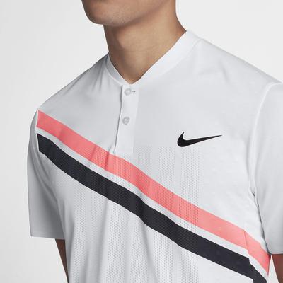 Nike Mens Zonal Cooling RF Advantage Top - White/Lava Glow - main image