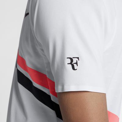 Nike Mens Zonal Cooling RF Advantage Top - White/Lava Glow - main image