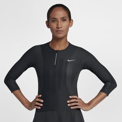Nike Womens Zonal Cooling Slam Top - Black/Metallic Silver - main image