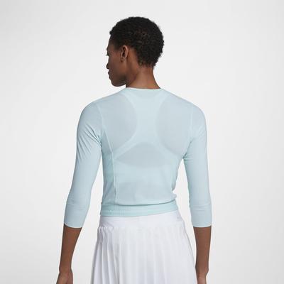 Nike Womens Zonal Cooling Slam Top - Glacier Blue/White