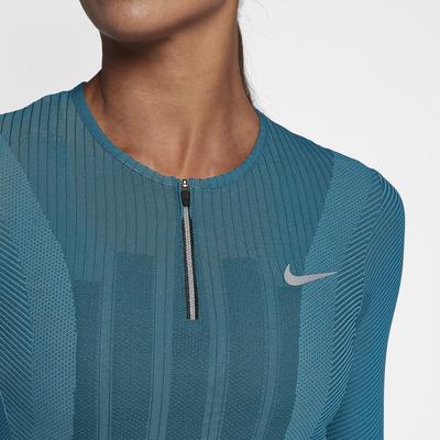 Nike Womens Zonal Cooling Slam Top - Neo Turquoise/Black - main image