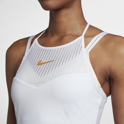 Nike Womens Maria Tennis Dress - White/Goldleaf - main image