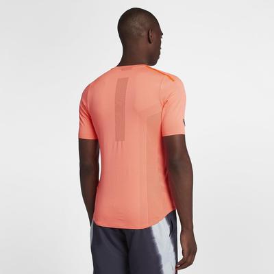 Nike Mens AeroReact Rafa Top - Hyper Crimson/Bright Mango - main image