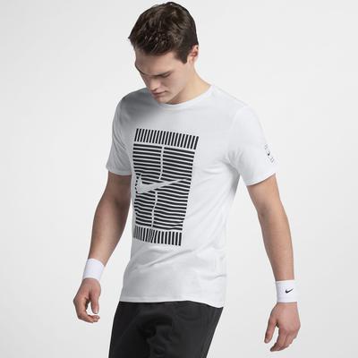 Nike Mens Court Tennis T-Shirt - White/Black - main image
