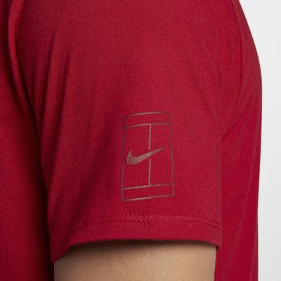 Nike Mens Court Tennis T-Shirt - Gym Red/Team Red - main image