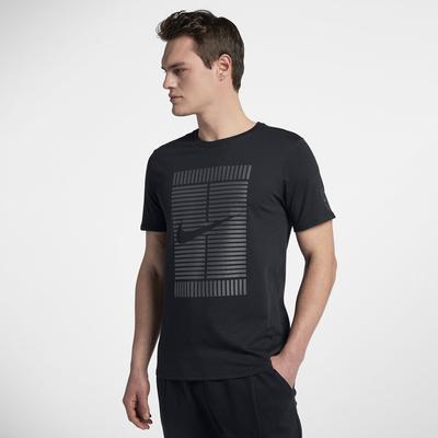 Nike Mens Court Tennis T-Shirt - Black/Anthracite