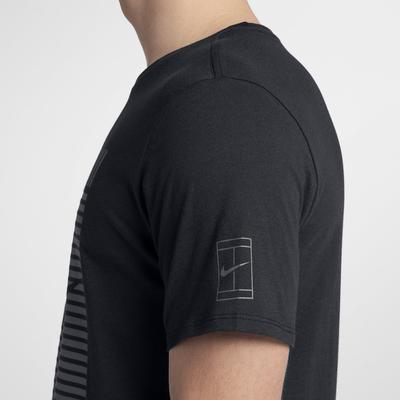 Nike Mens Court Tennis T-Shirt - Black/Anthracite - main image